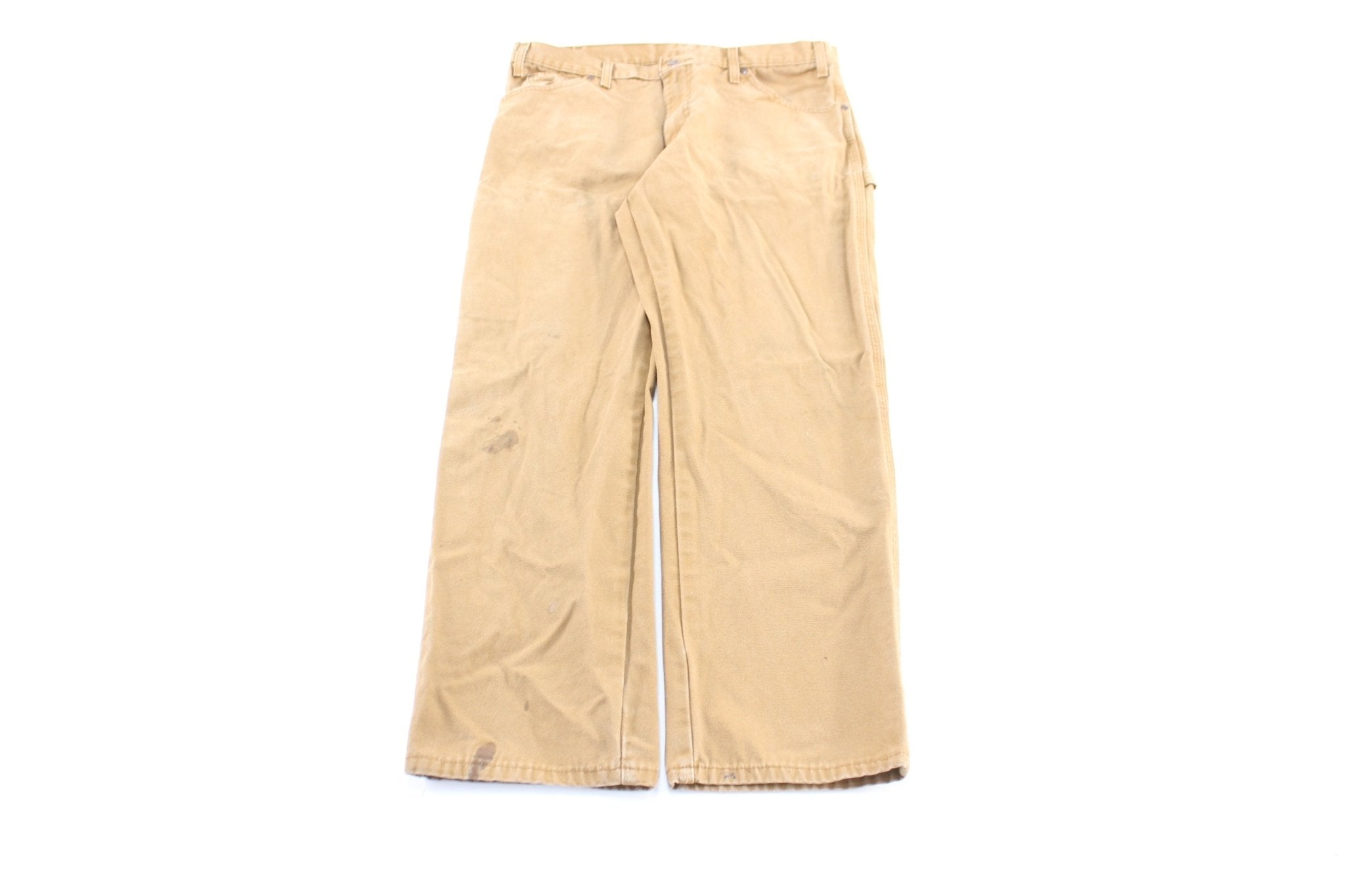 Dickie's Logo Patch Tan Workwear Pants - Pants/Shorts - Thrifted Threads