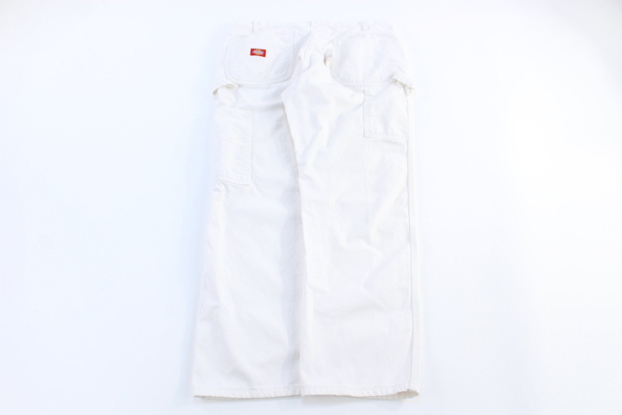 Dickies Logo Patch White Carpenter Pants - pants - Thrifted Threads