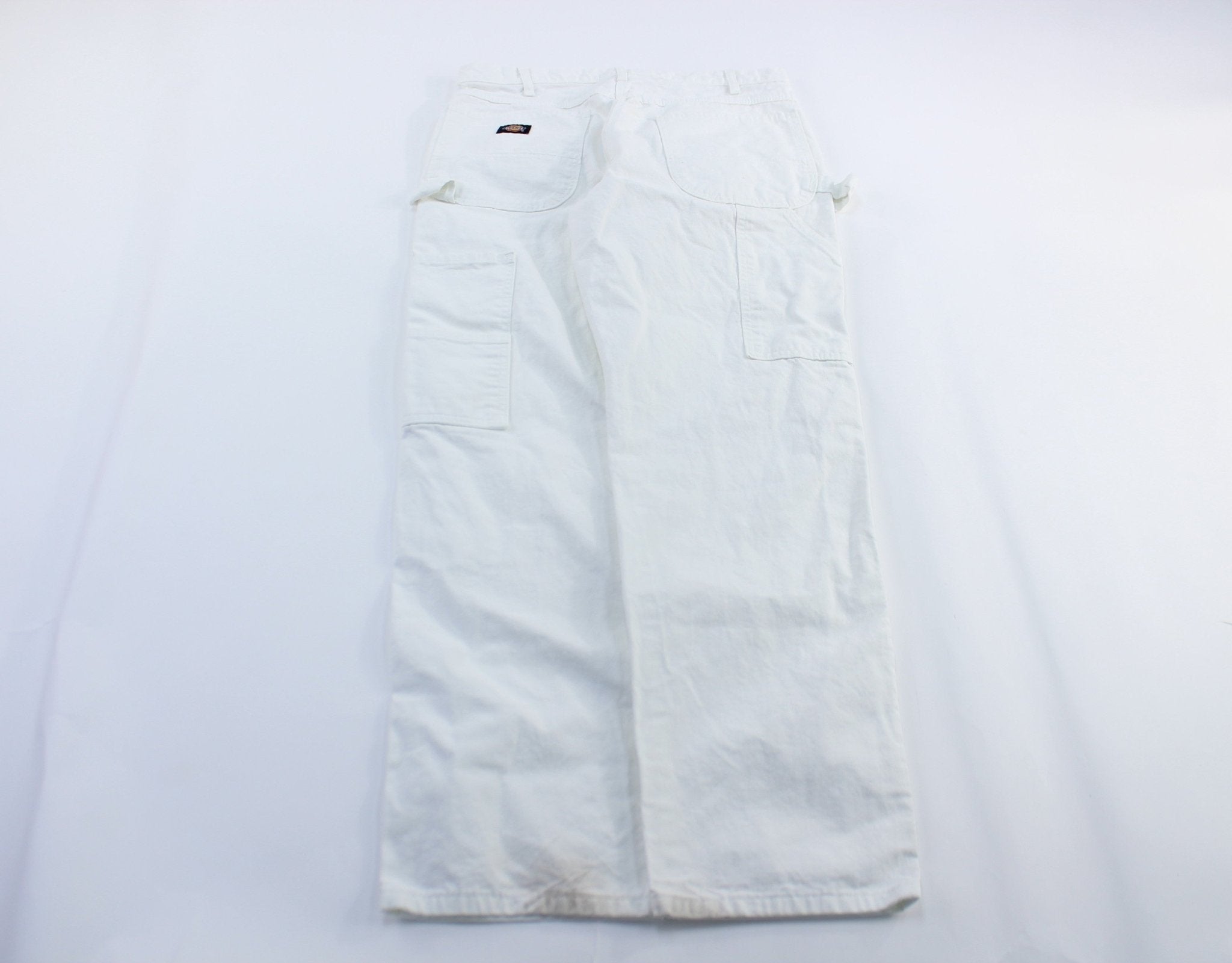 Dickie's Logo Patch White Carpenter Pants - Pants/Shorts - Thrifted Threads