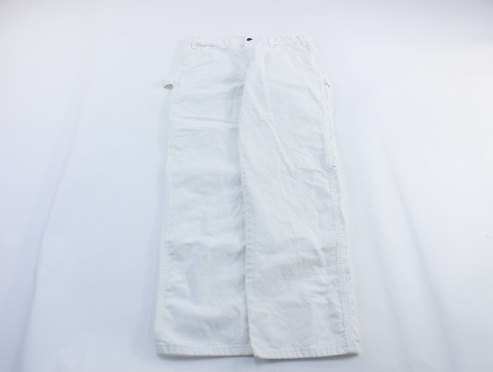Dickie's Logo Patch White Carpenter Pants - Pants/Shorts - Thrifted Threads