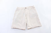 Dickie's Logo Patch White Carpenter Shorts - ThriftedThreads.com