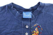 Disney Winnie the Pooh Embroidered Henley LS T-Shirt - ThriftedThreads.com