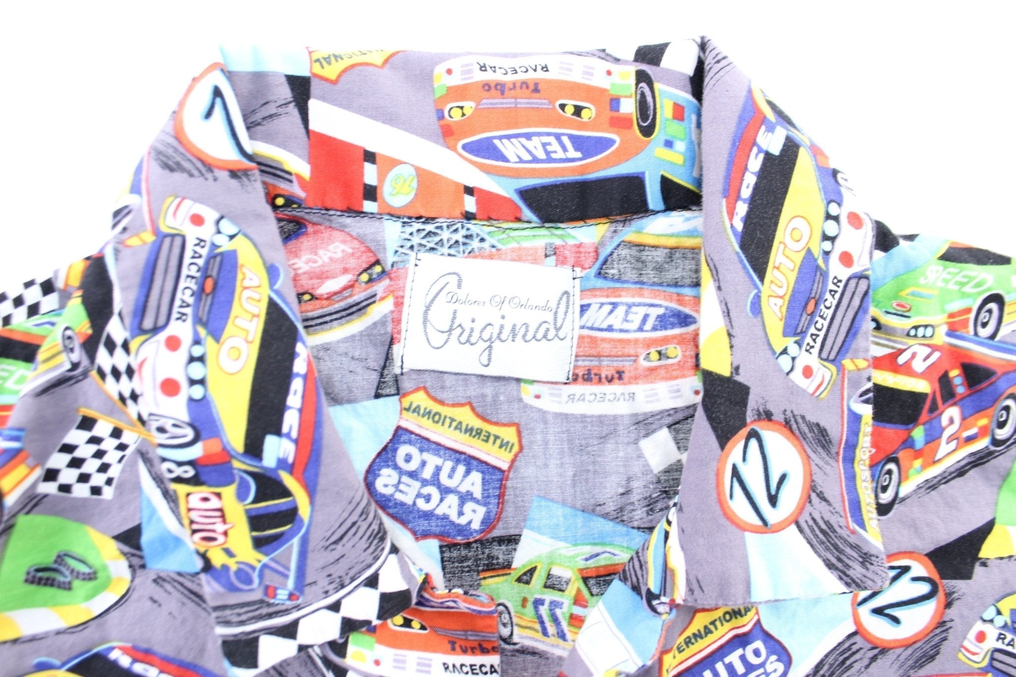 Dolores of Orlando Racing All Over Print Button Down Shirt - Button Ups/Downs - Thrifted Threads