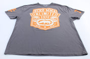 Ecko MMA Unlimited Grey & Orange Graphic T-Shirt - T-Shirts - Thrifted Threads