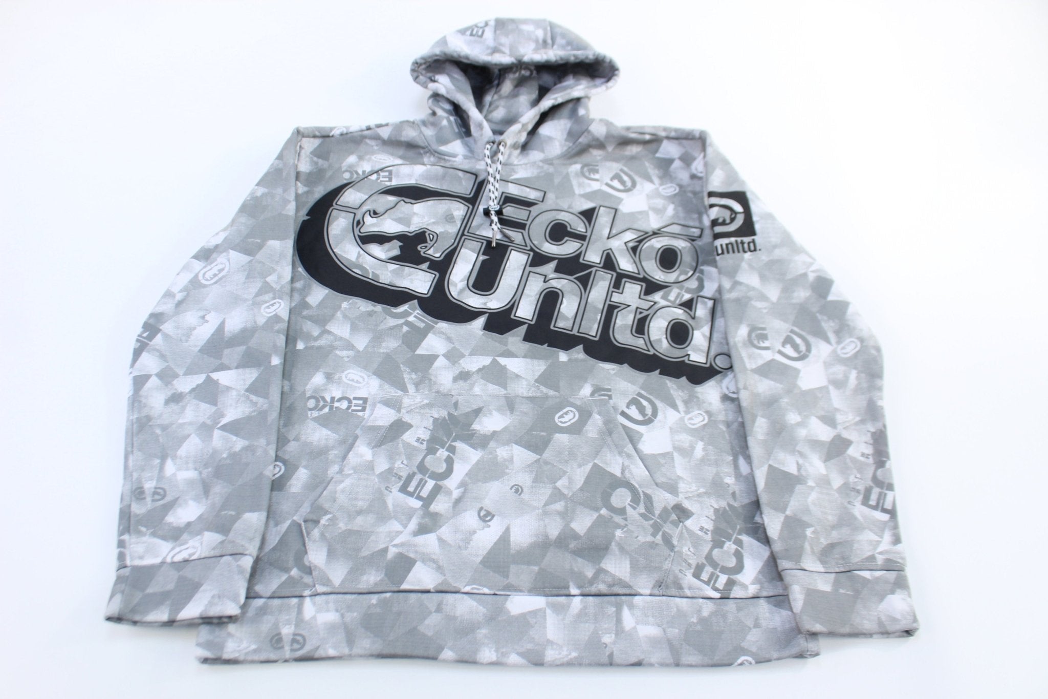 Ecko Unlimited All Over Graphic Pullover Hoodie - Jackets - Thrifted Threads