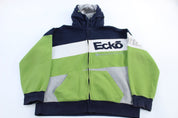 Ecko Unlimited Black, White & Green Full Zip Jacket - Jacket - Thrifted Threads