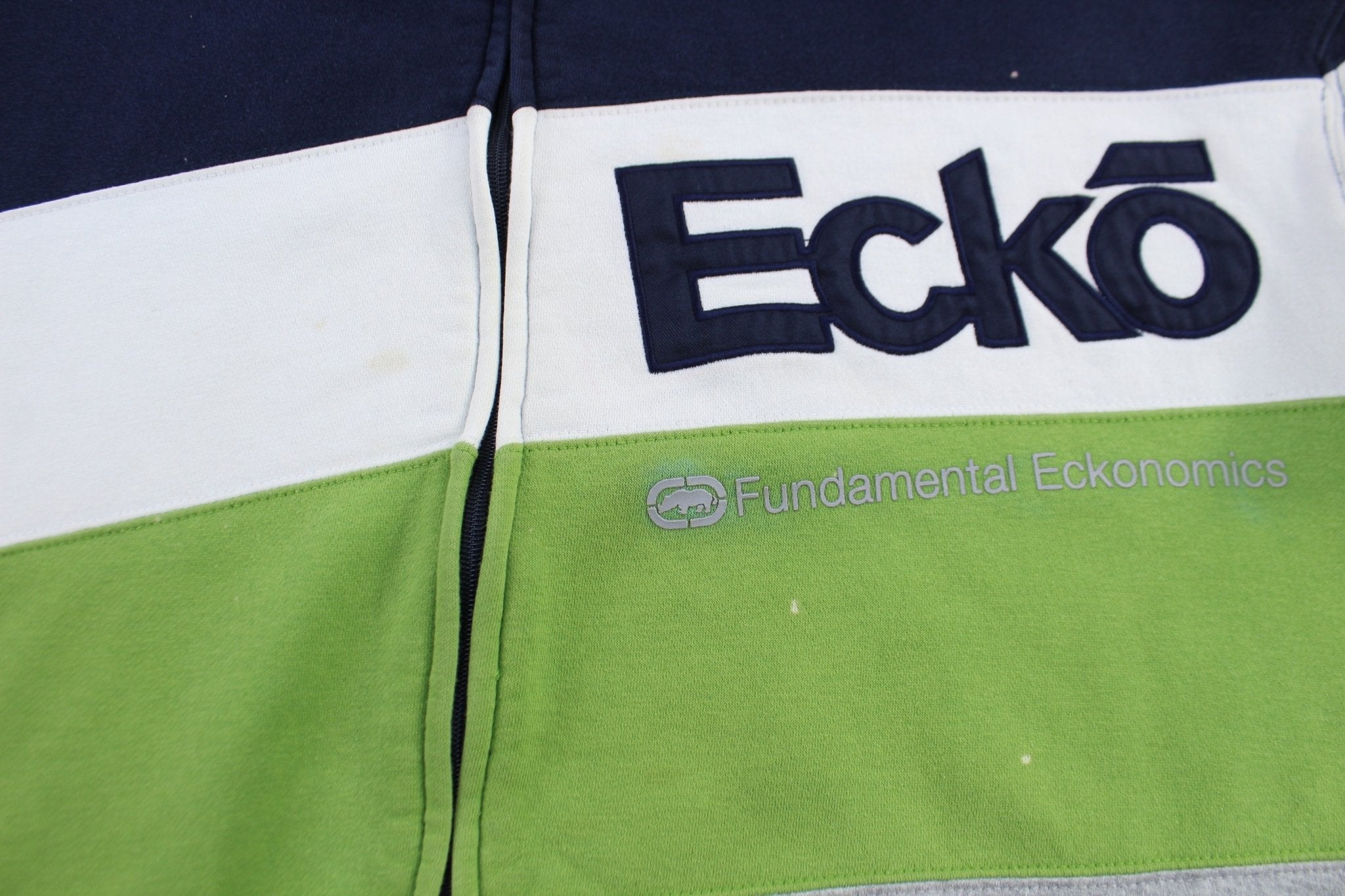 Ecko Unlimited Black, White & Green Full Zip Jacket - Jacket - Thrifted Threads