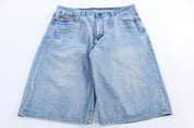 Ecko Unlimited Embroidered Light Wash Denim Shorts - Pants/Shorts - Thrifted Threads