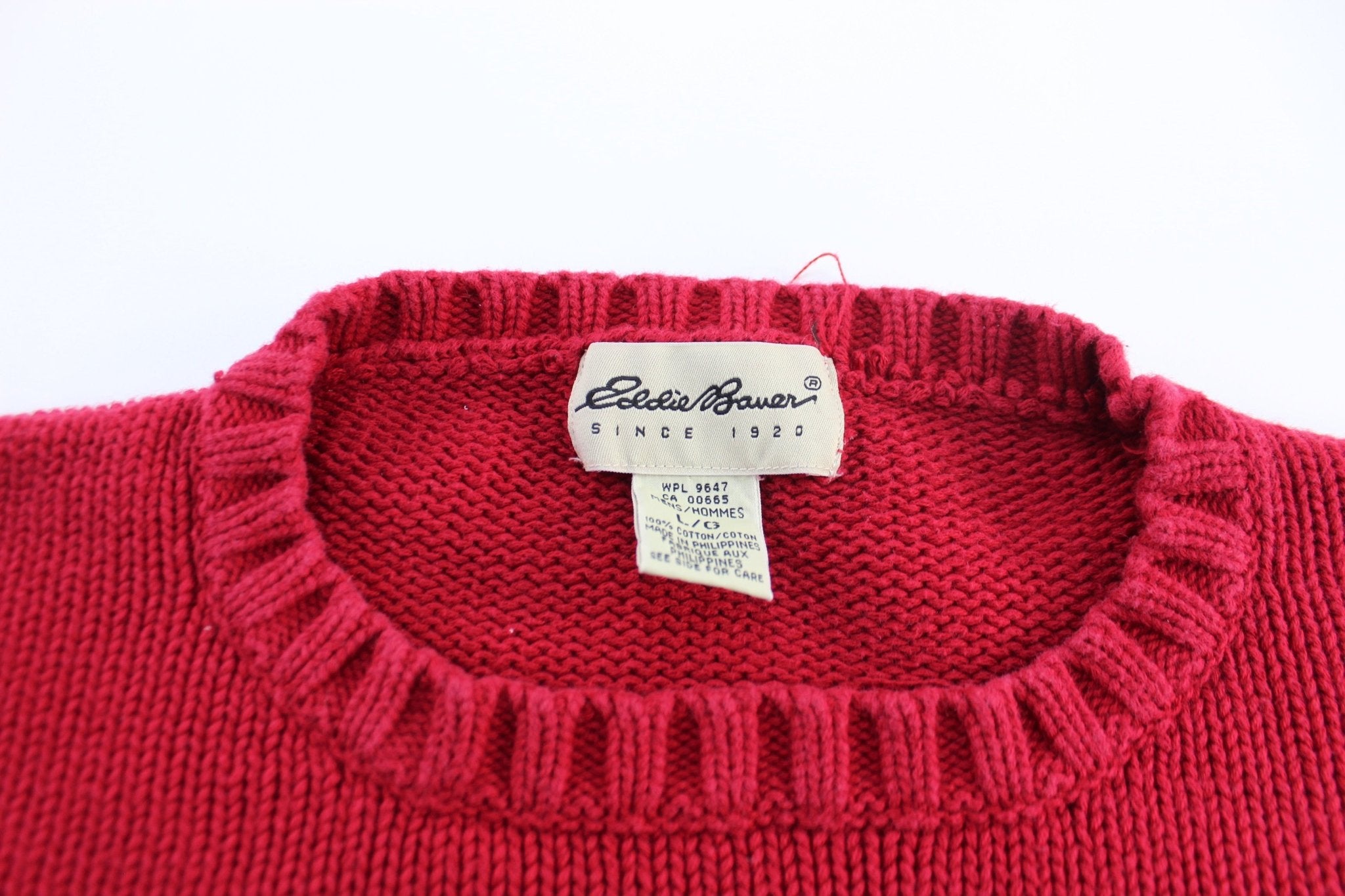 Eddie Bauer Red Pullover Sweater - ThriftedThreads.com