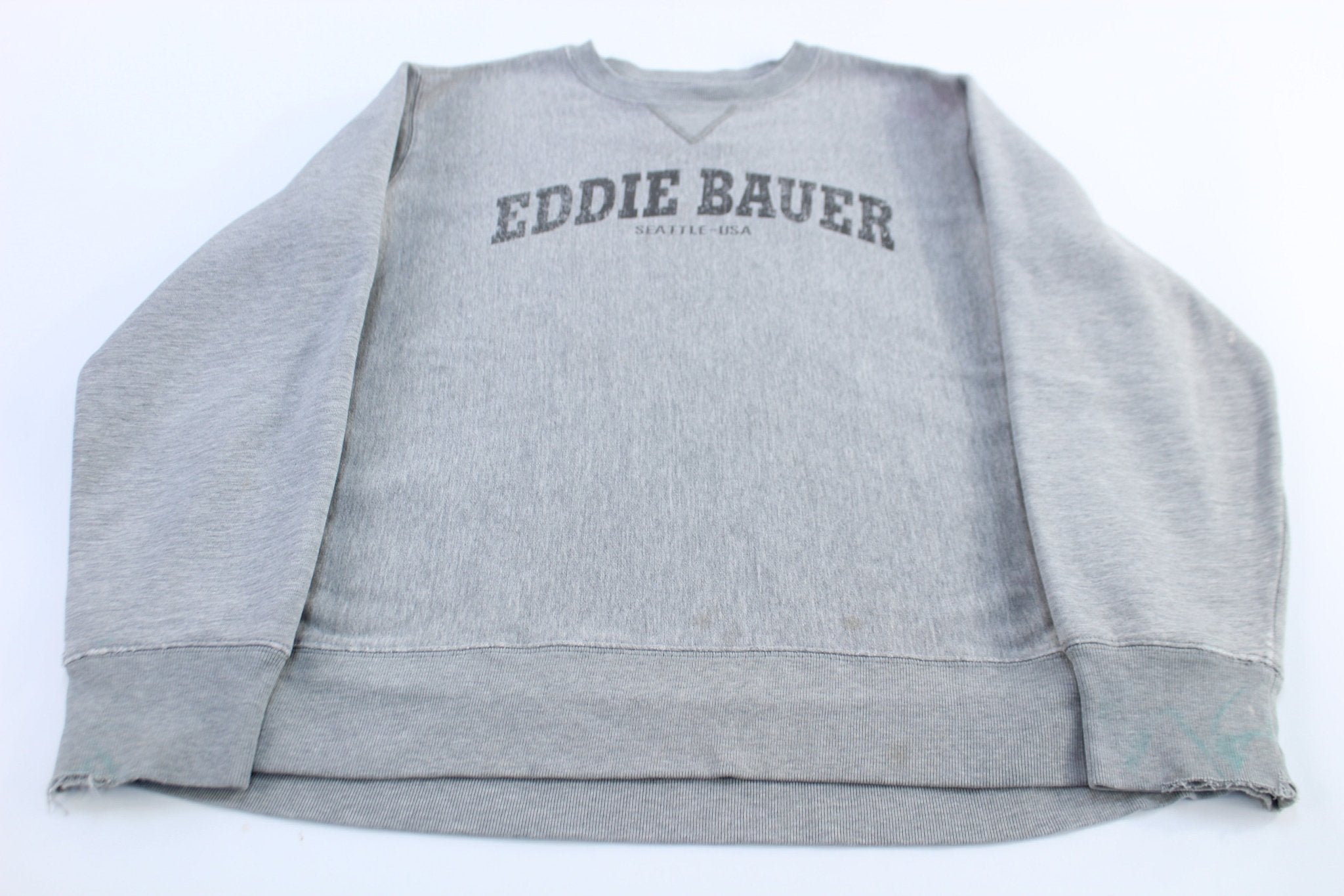 Eddie Bauer Sports Shop Grey Sweatshirt - ThriftedThreads.com