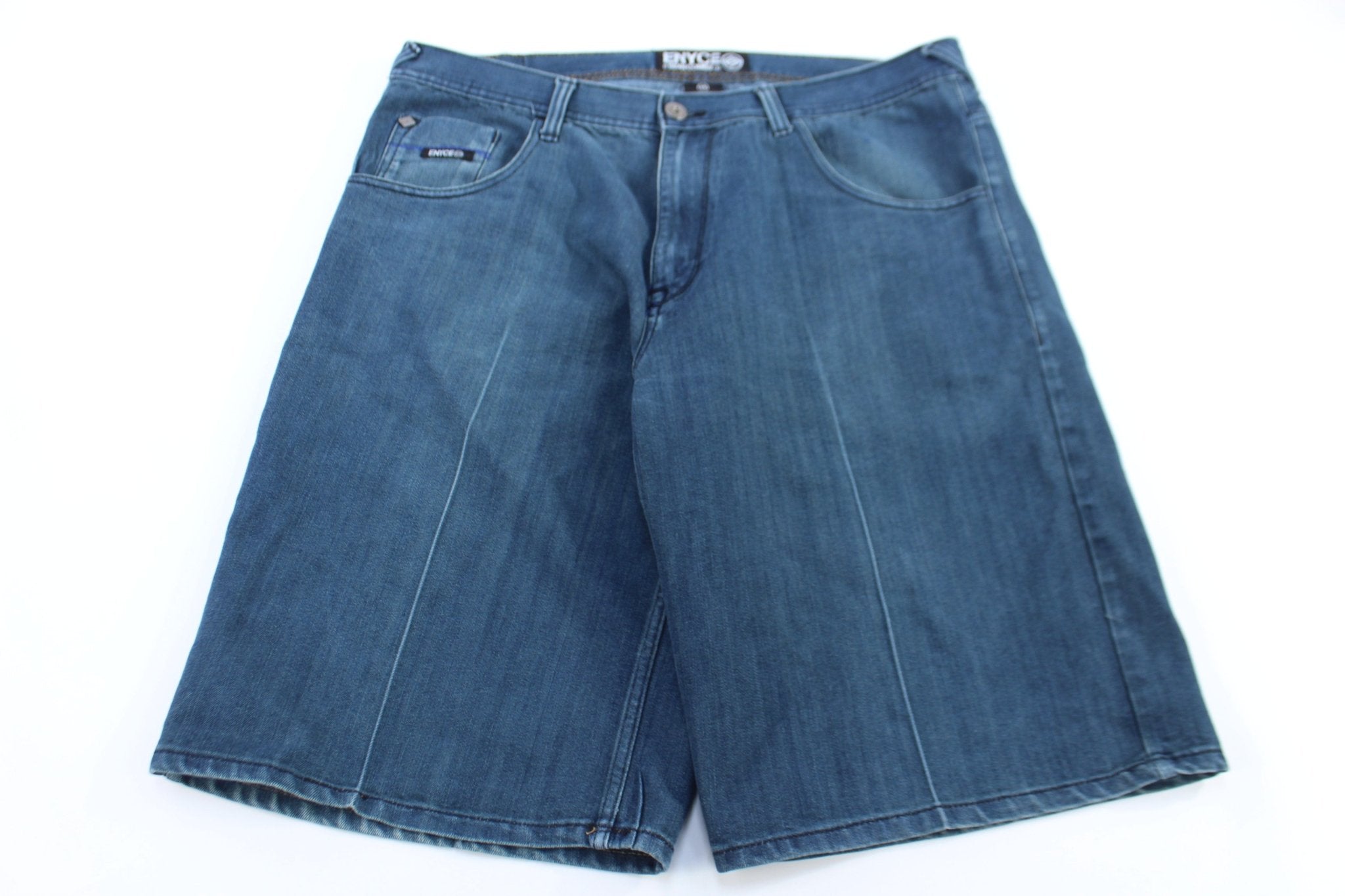 Enyce Dark Wash Denim Shorts - ThriftedThreads.com