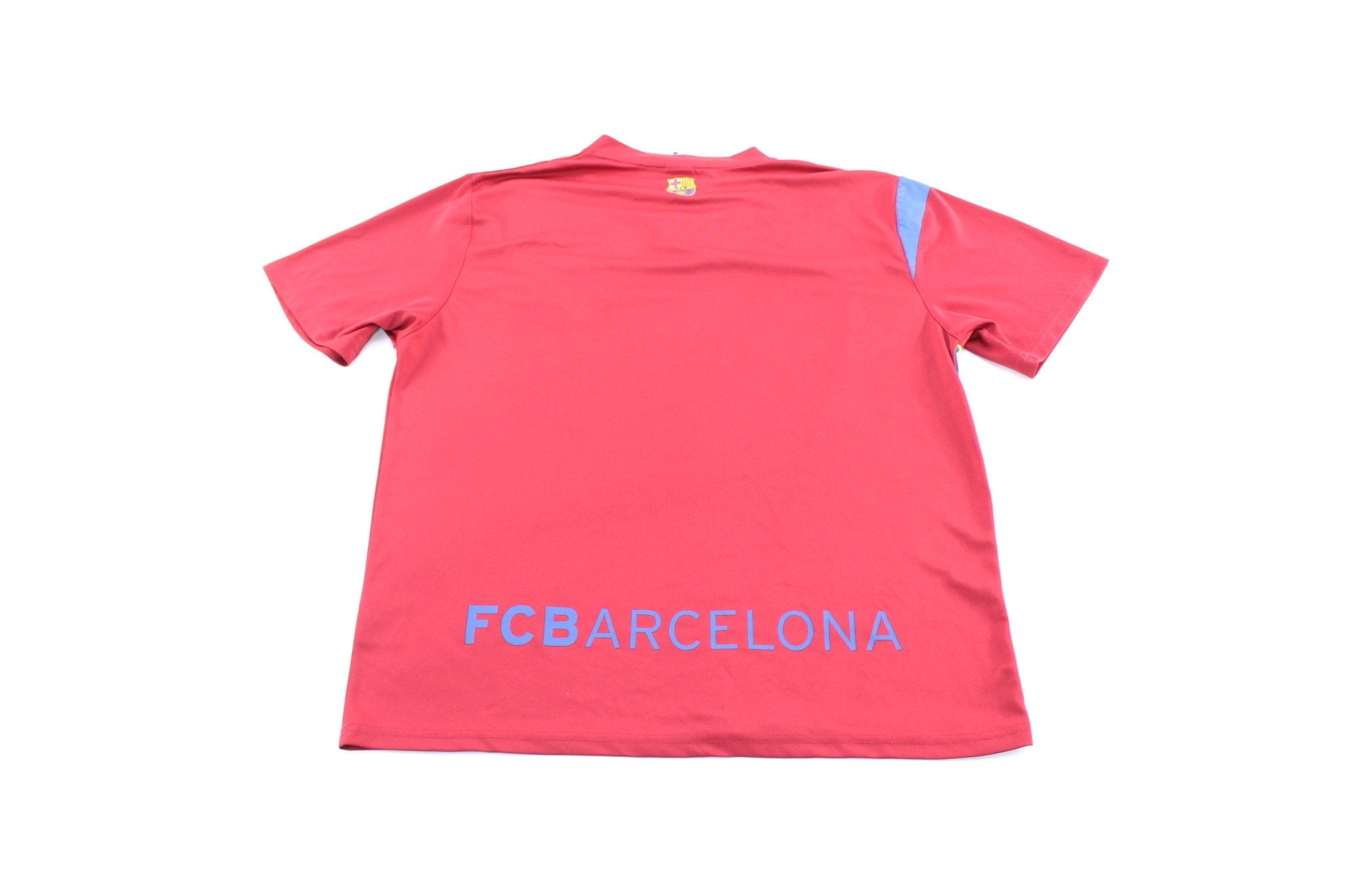FC Barcelona Logo Patch Red & Blue Soccer Jersey - ThriftedThreads.com