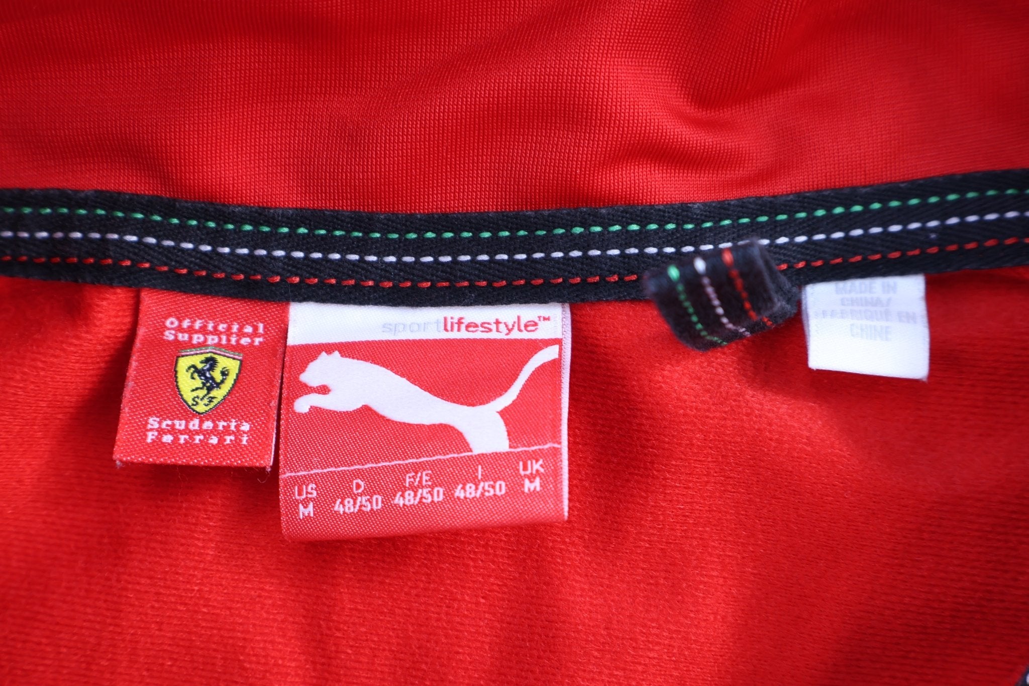 Ferrari Red Full Zip Track Jacket - Jacket - Thrifted Threads