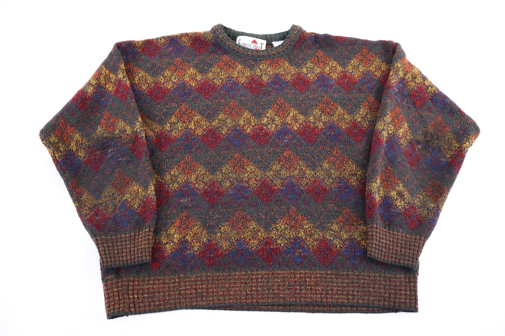 Florence Tricot Multipattern Knit Sweater - Sweater - Thrifted Threads