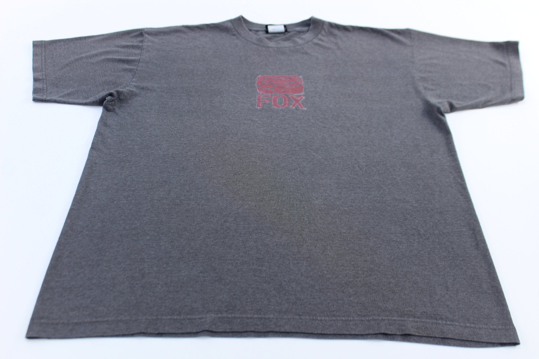 Fox Racing Logo Grey T-Shirt - ThriftedThreads.com