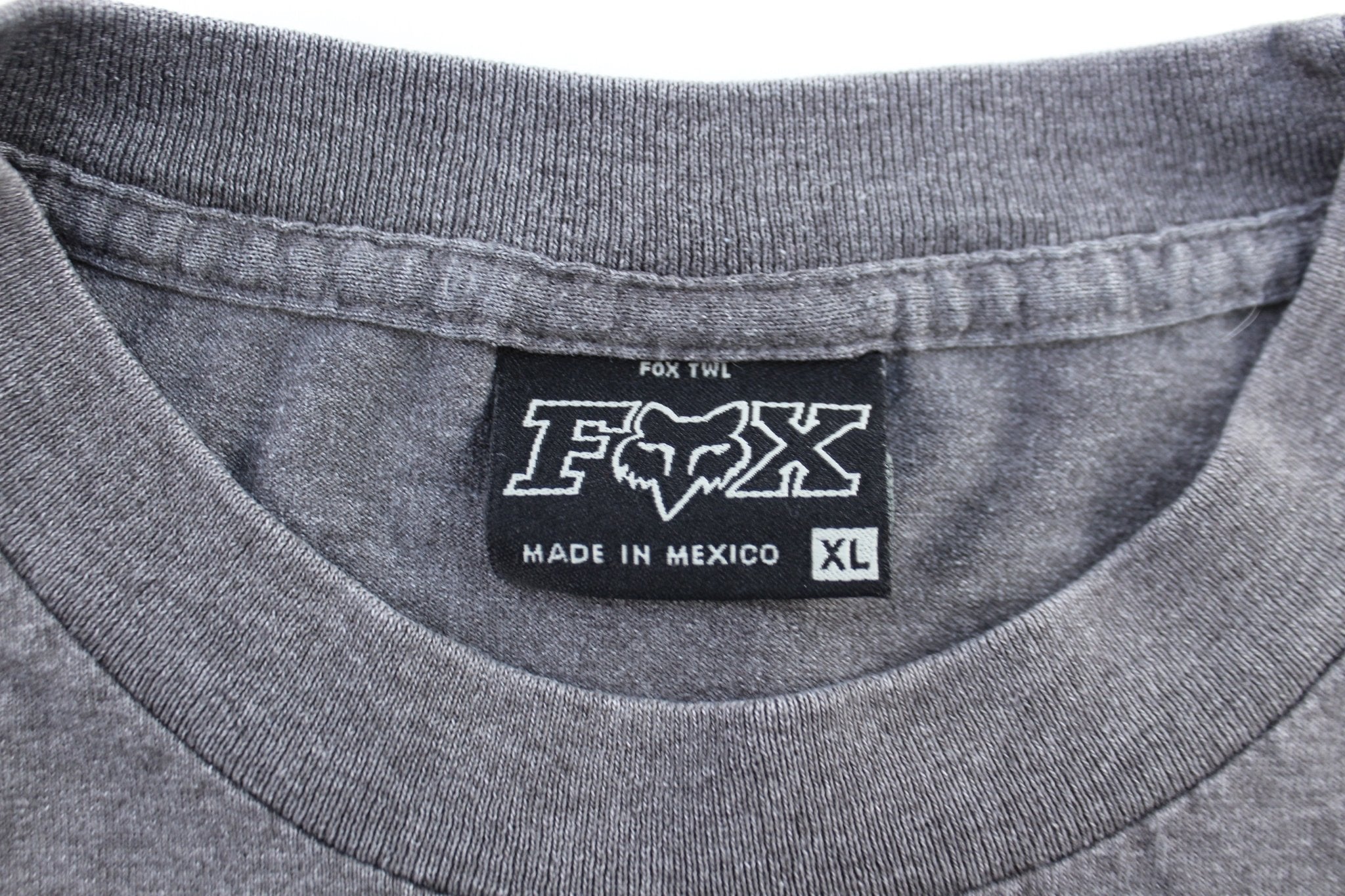 Fox Racing Logo Grey T-Shirt - ThriftedThreads.com