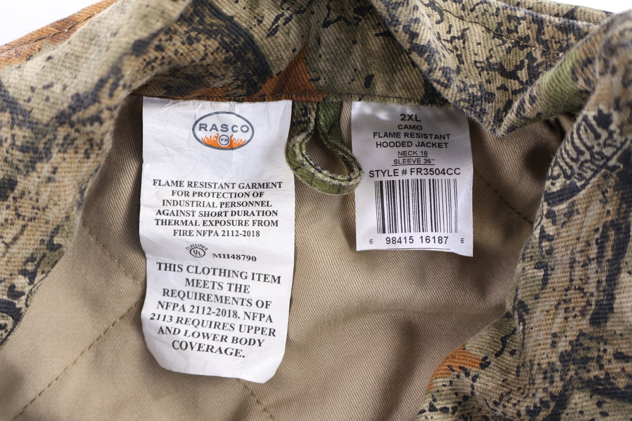 Frasco Camo Flame Resistant Full Zip Jacket - Jacket - Thrifted Threads