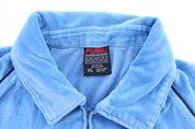 Fubu Embroidered Logo Blue & Black Zip Up Jacket - ThriftedThreads.com