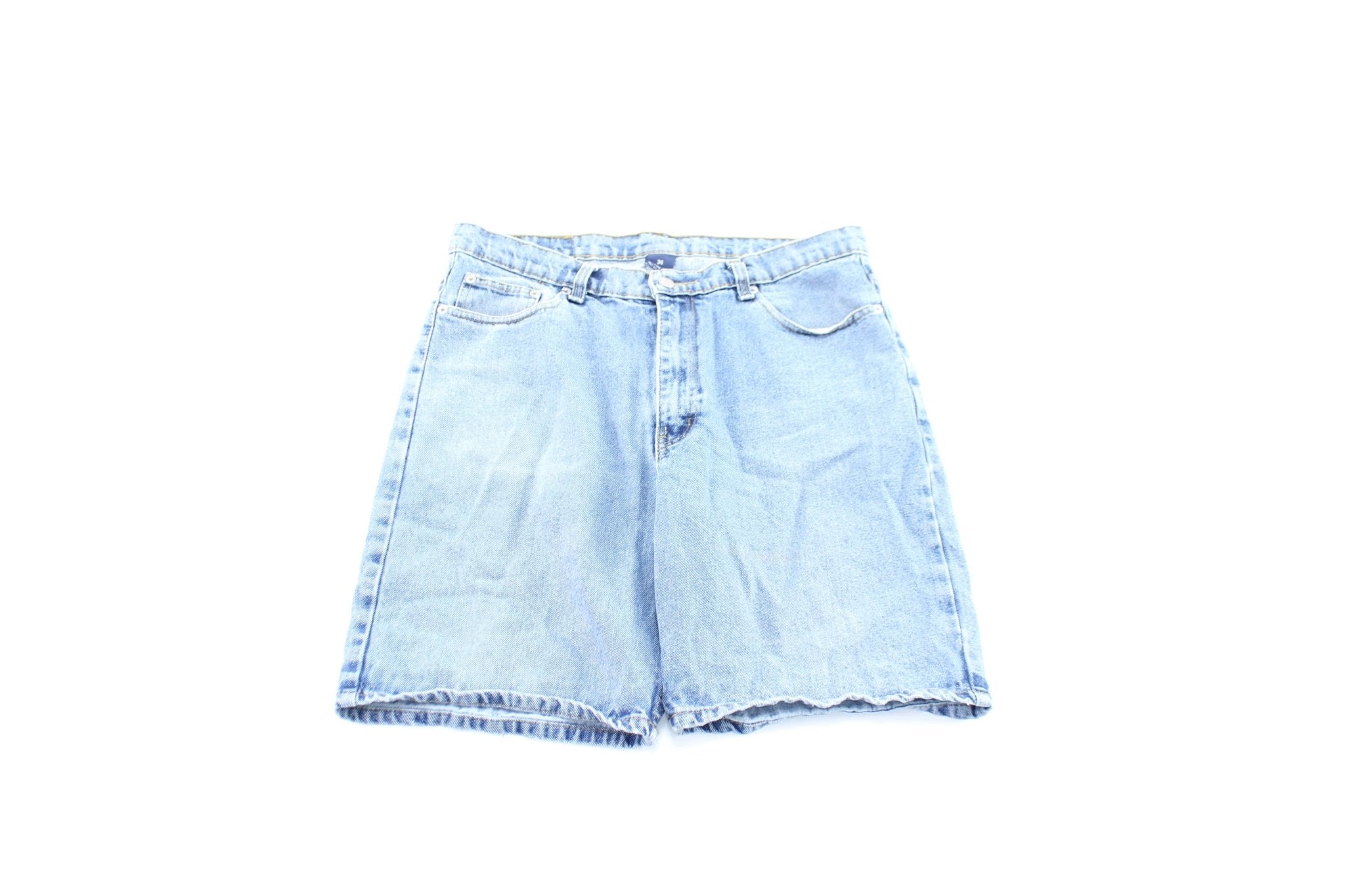 Full Blue Denim Shorts - ThriftedThreads.com