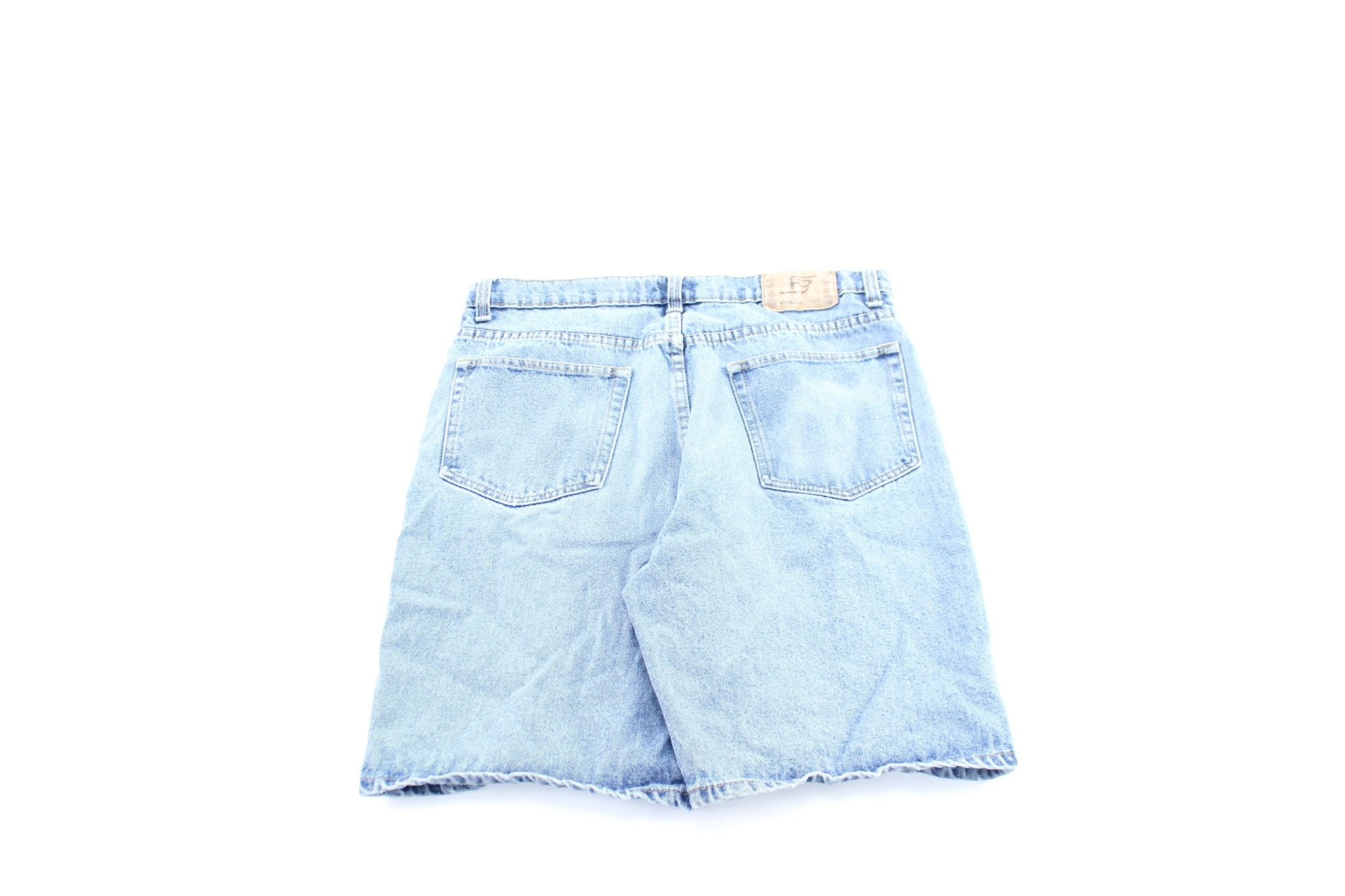 Full Blue Denim Shorts - ThriftedThreads.com