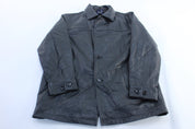 Gap Black Leather Coat - ThriftedThreads.com