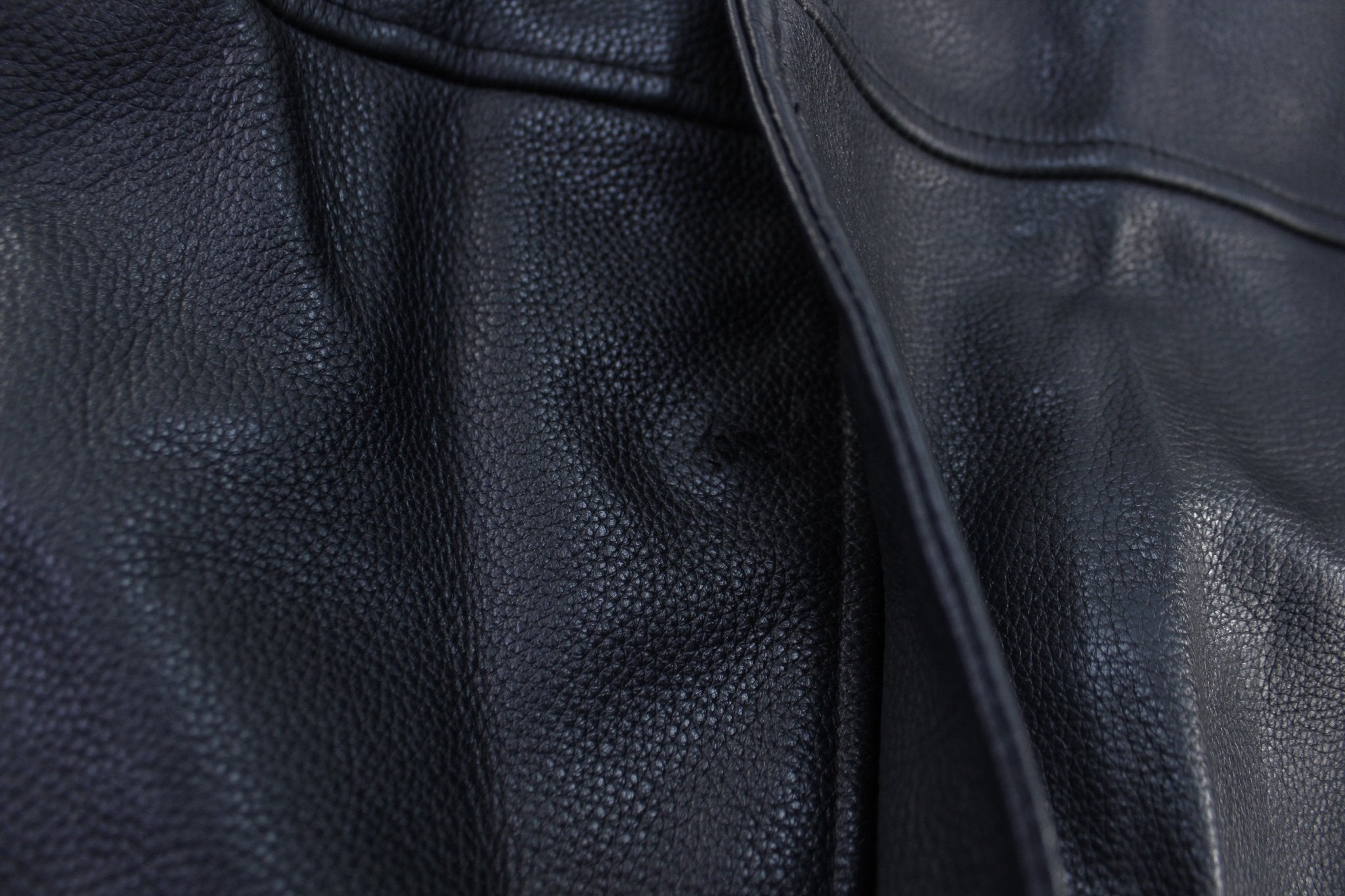 Gap Black Leather Coat - ThriftedThreads.com