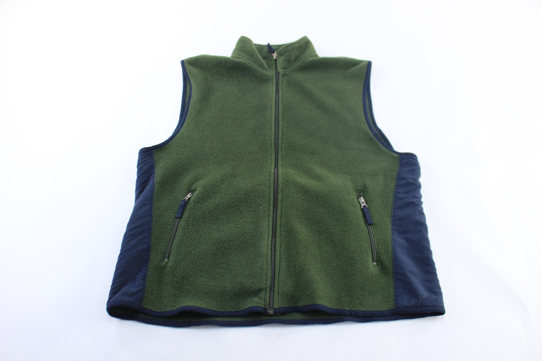 Gap Blue & Green Fleece Zip Up Vest - Jacket - Thrifted Threads