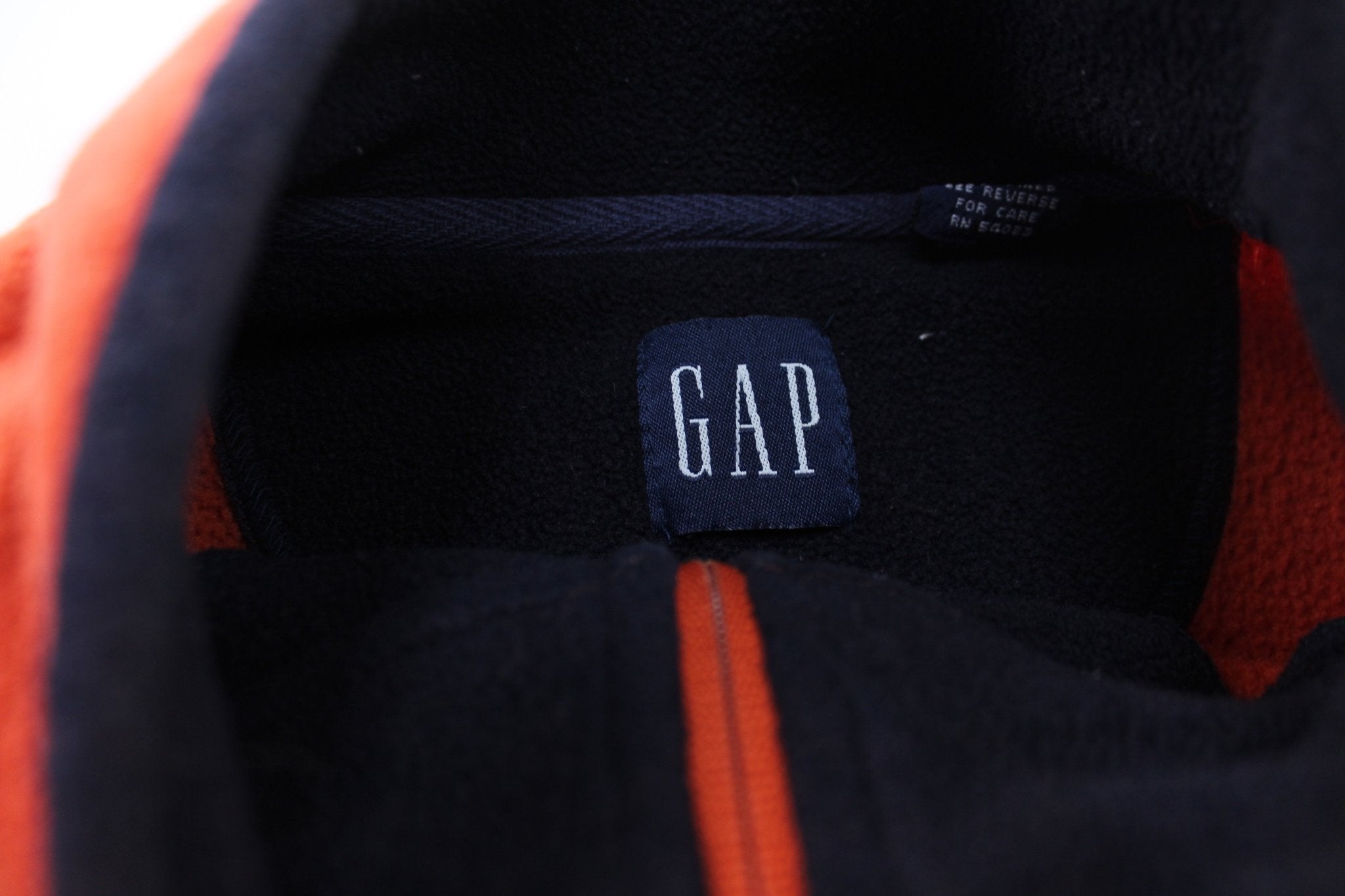 Gap Blue & Orange Striped Fleece Pullover - Jacket - Thrifted Threads