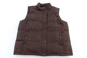 GAP Brown Full Zip Puffer Vest - ThriftedThreads.com