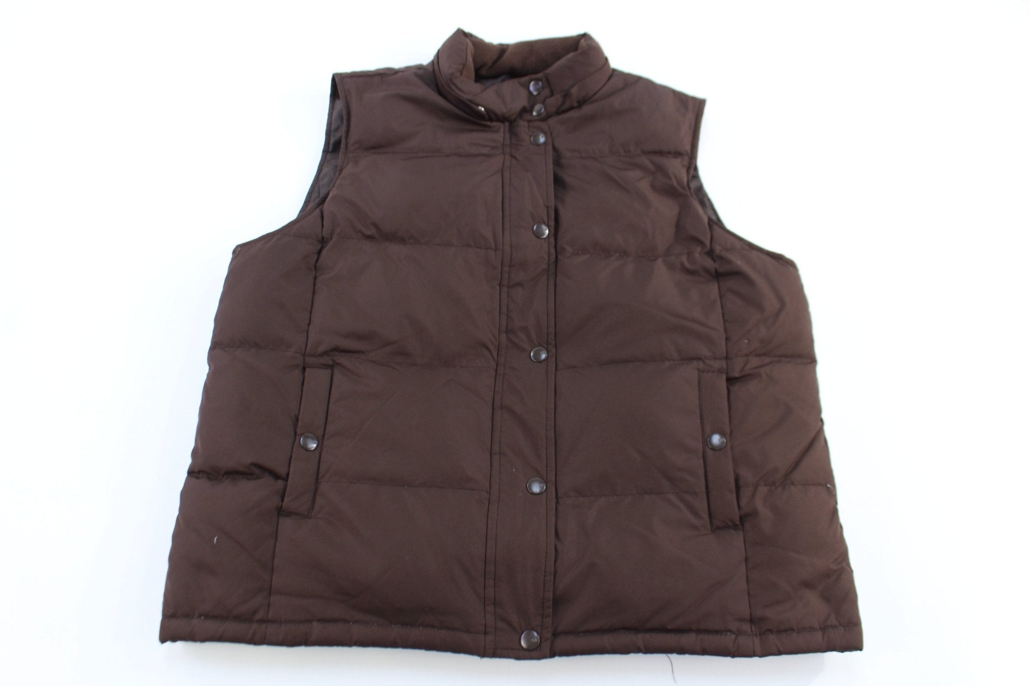 GAP Brown Full Zip Puffer Vest - Vest - Thrifted Threads