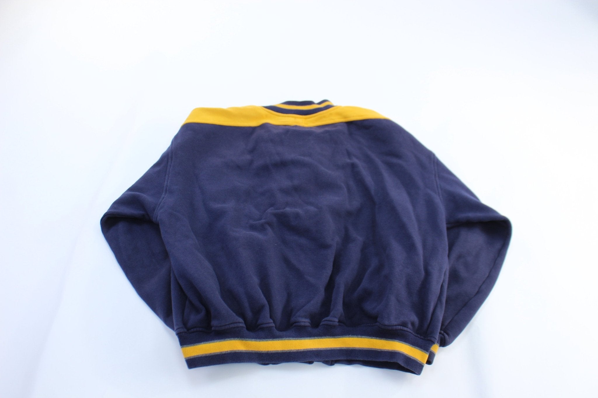 Gap Embroidered Blue & Yellow Varsity Tradition USW 56 Jacket - ThriftedThreads.com
