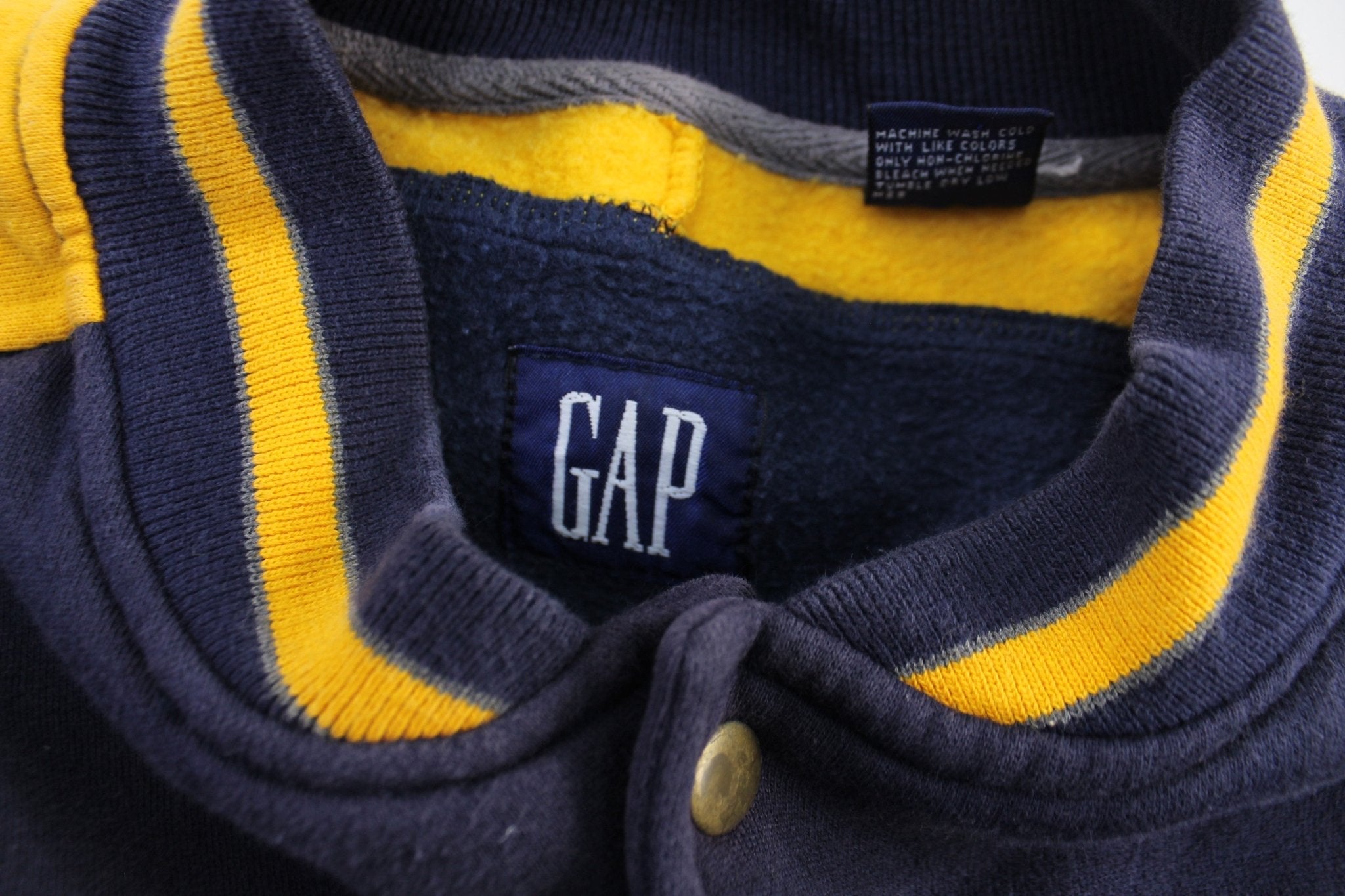 Gap Embroidered Blue & Yellow Varsity Tradition USW 56 Jacket - Jacket - Thrifted Threads