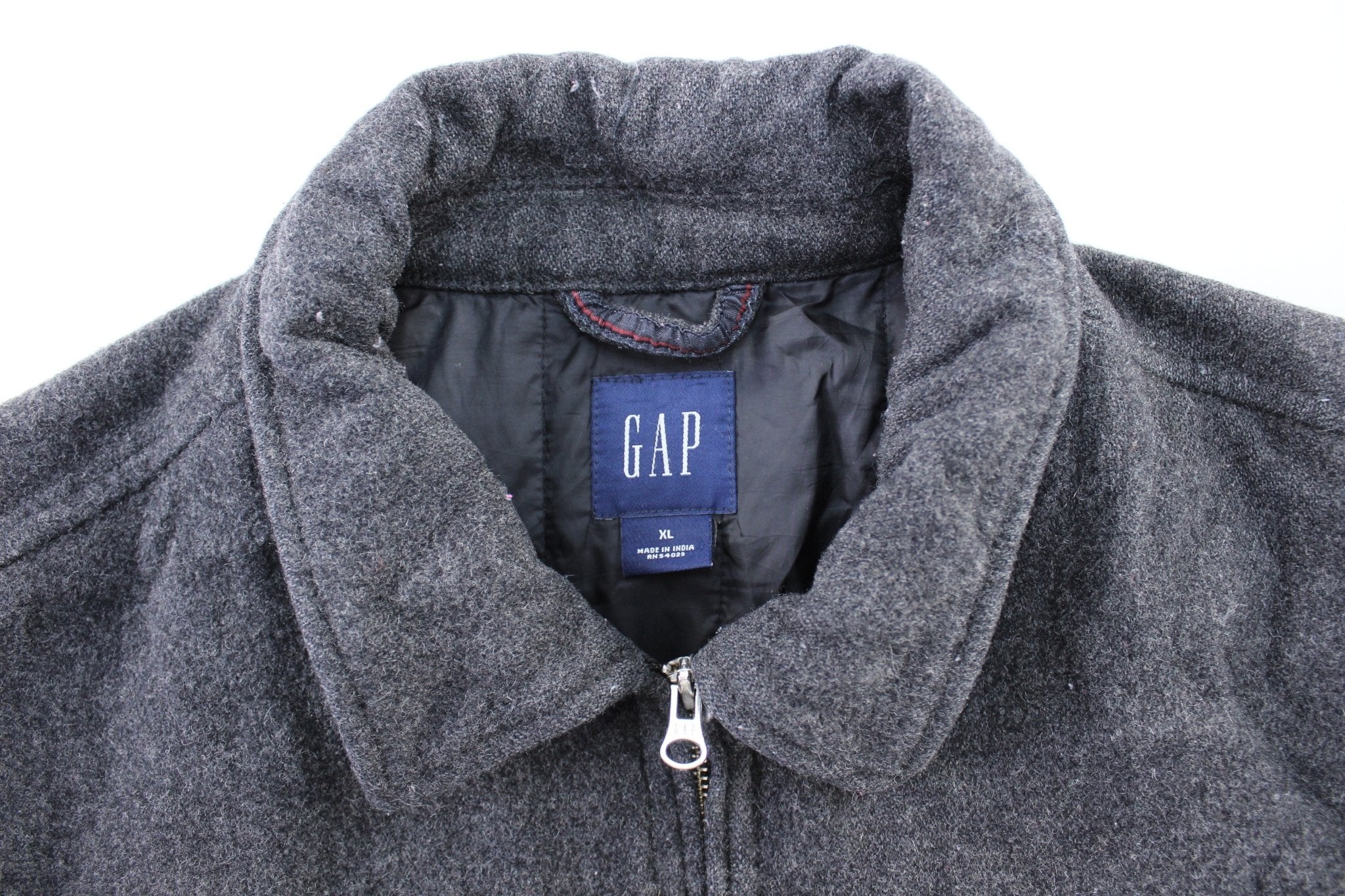 Gap Grey Wool Zip Up Jacket - ThriftedThreads.com