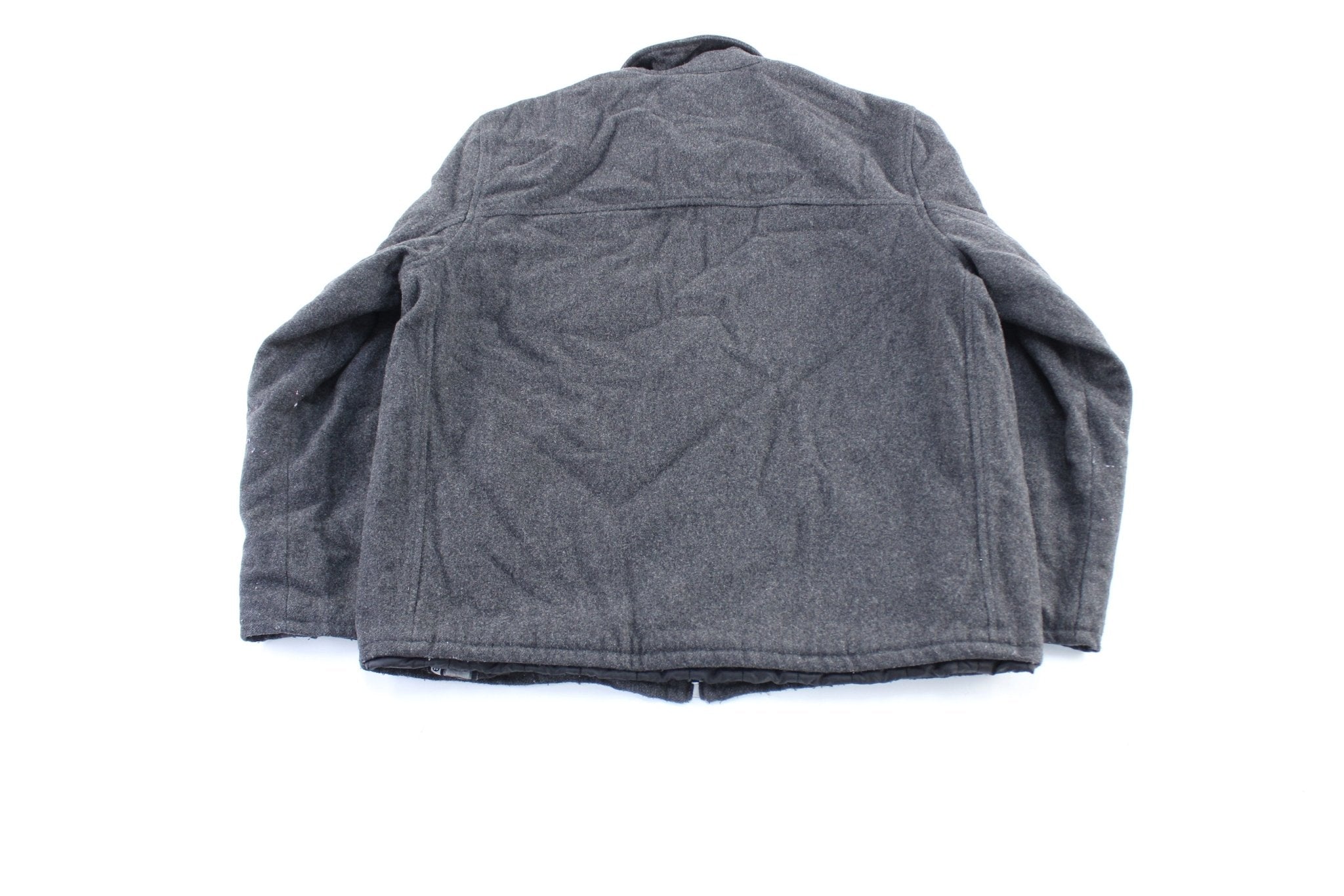 Gap Grey Wool Zip Up Jacket - ThriftedThreads.com