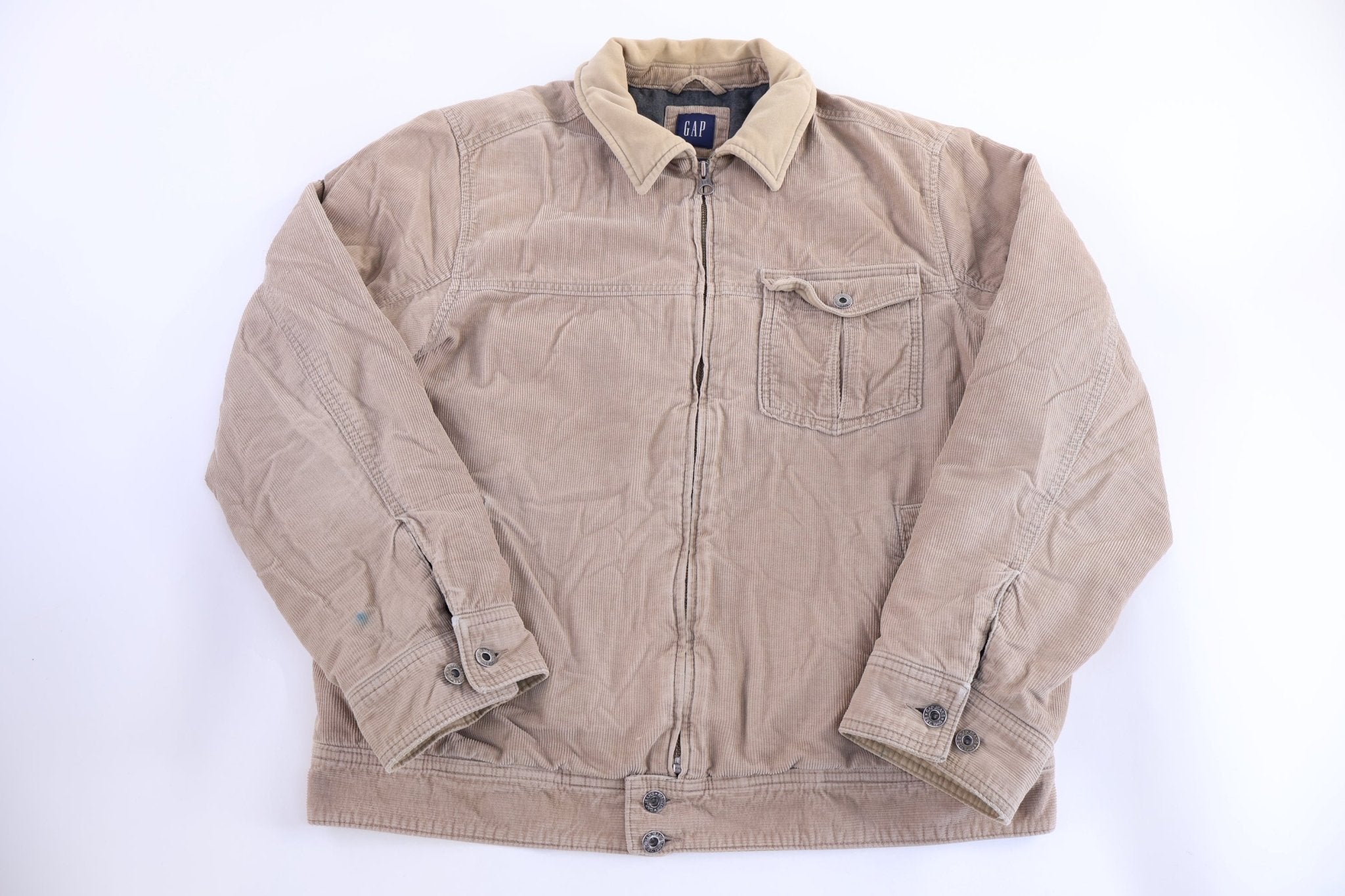 GAP Tan Corduroy Full Zip Jacket - Jacket - Thrifted Threads