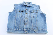 Georges Marciano by Guess Denim Button Down Vest - ThriftedThreads.com