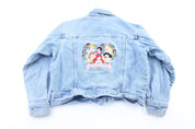 Girls Disney Store Embroidered Disney Princesses Denim Jacket - ThriftedThreads.com