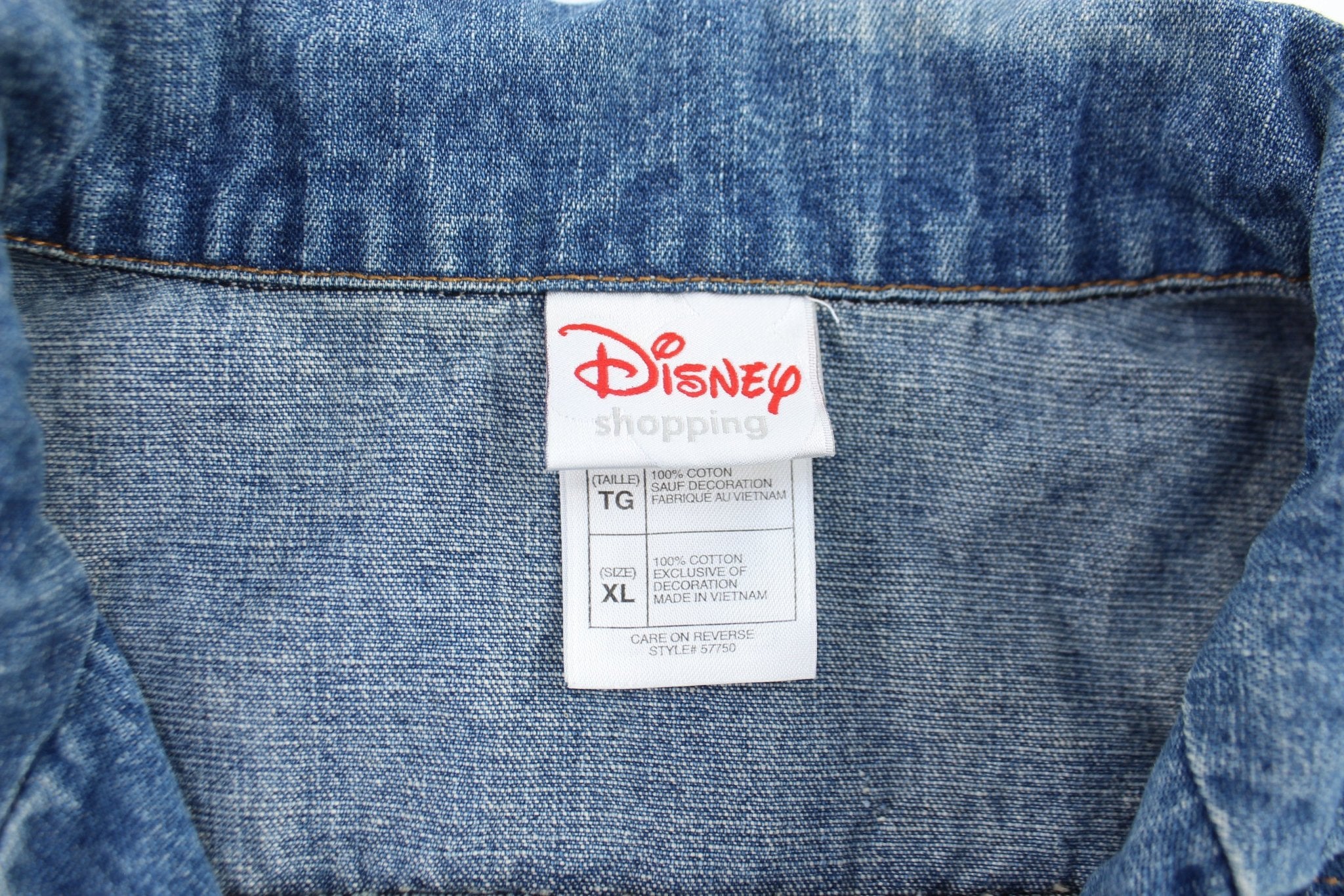 Girls Disney Store Embroidered Tinker Bell Denim Jacket - ThriftedThreads.com