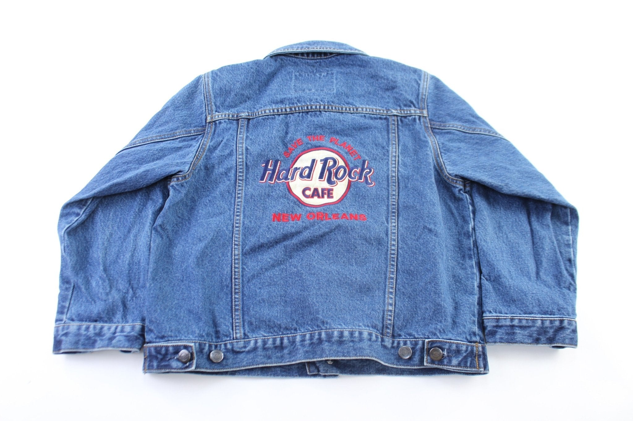 Girl's Hard Rock Cafe Embroidered New Orleans Denim Jacket - Jacket - Thrifted Threads