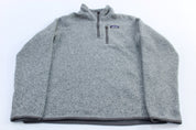 Girls Patagonia Logo Patch Grey Better Sweater - ThriftedThreads.com