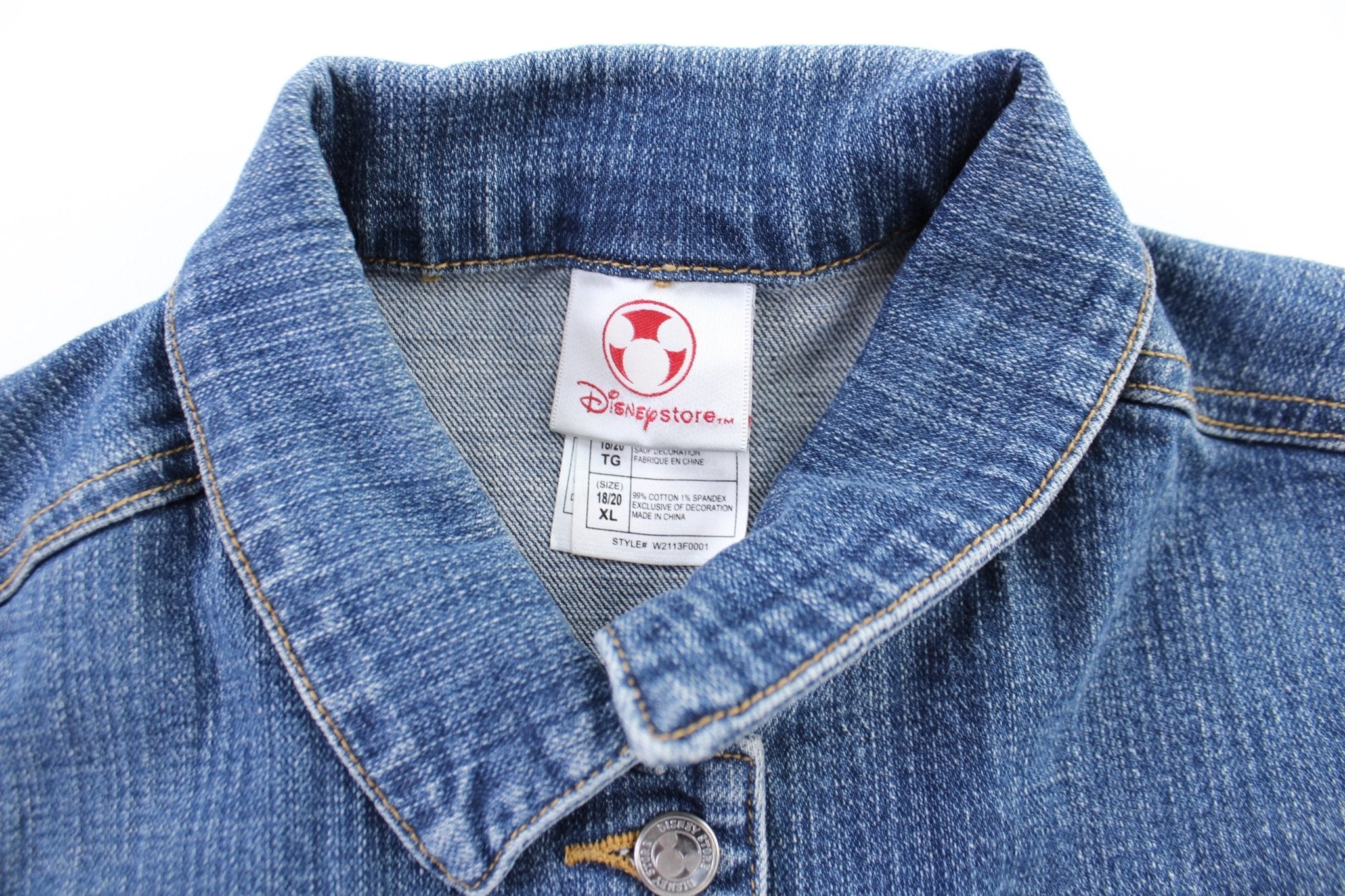 Girl's The Disney Store Tinker Bell Denim Jacket - ThriftedThreads.com