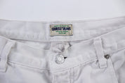 Guess Logo Patch White Shorts - ThriftedThreads.com