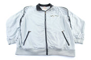 Hardwood Classic San Antonio Spurs Black & Grey Zip Up Jacket - ThriftedThreads.com