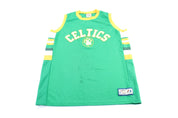 Hardwood Classics Embroidered Boston Celtics Basketball Jersey - ThriftedThreads.com