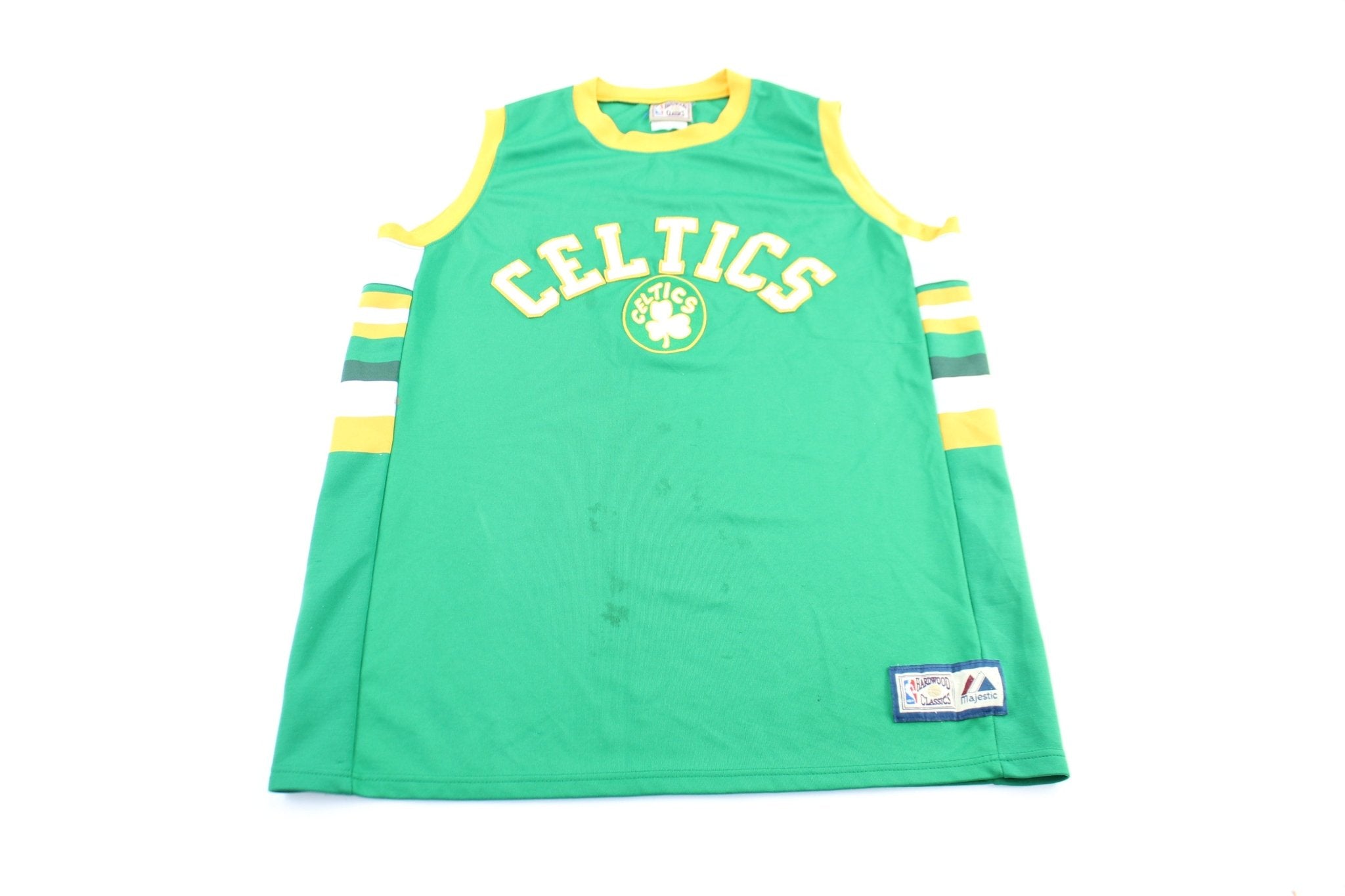 Hardwood Classics Embroidered Boston Celtics Basketball Jersey - ThriftedThreads.com