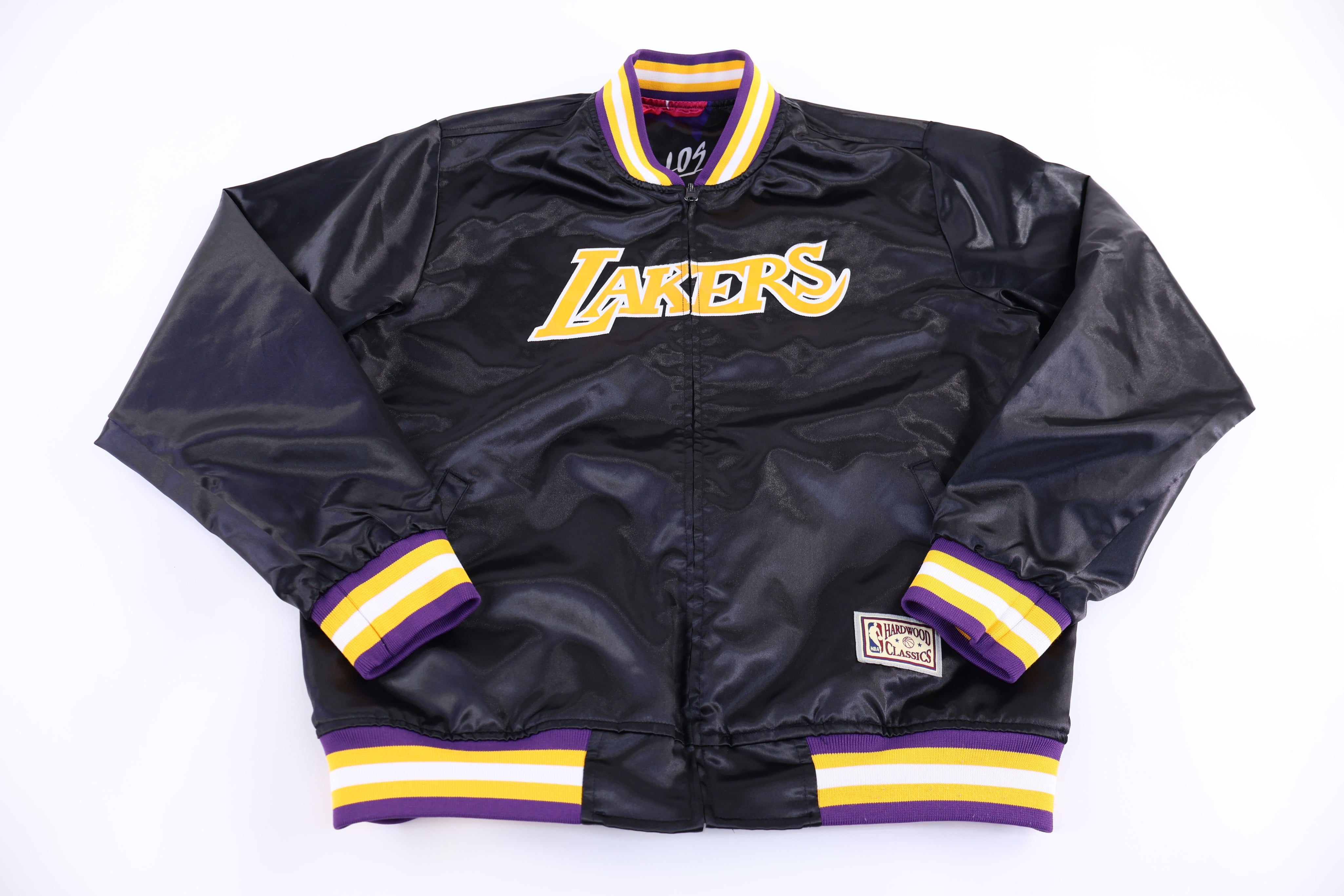 Hardwood Classics Los Angeles Basketball Bomber Jacket - Jacket - Thrifted Threads