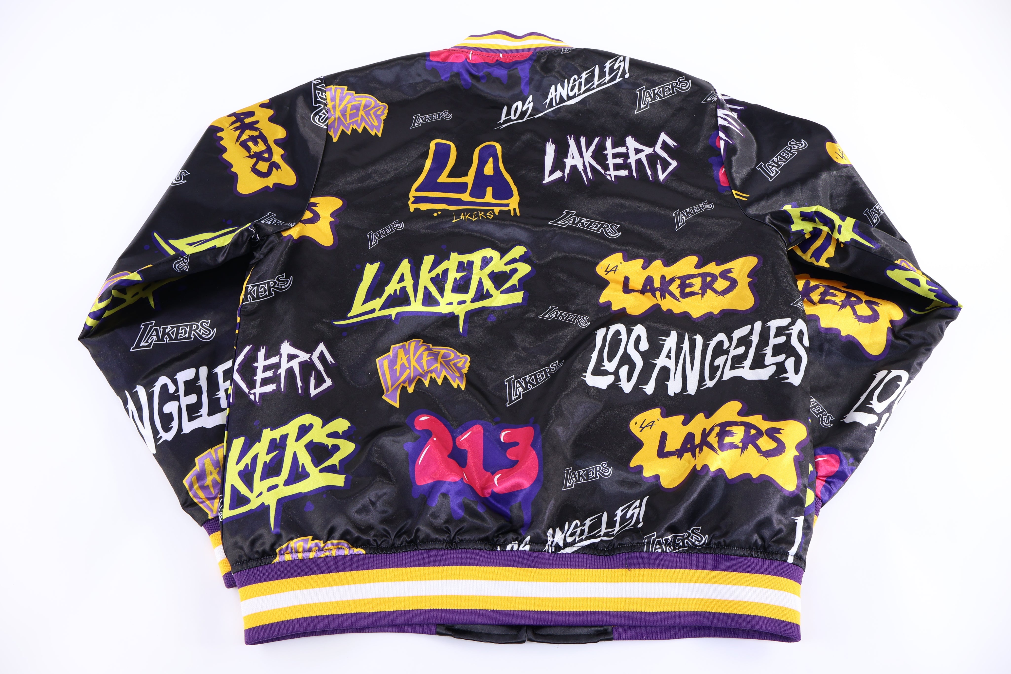 Hardwood Classics Los Angeles Basketball Bomber Jacket - Jacket - Thrifted Threads