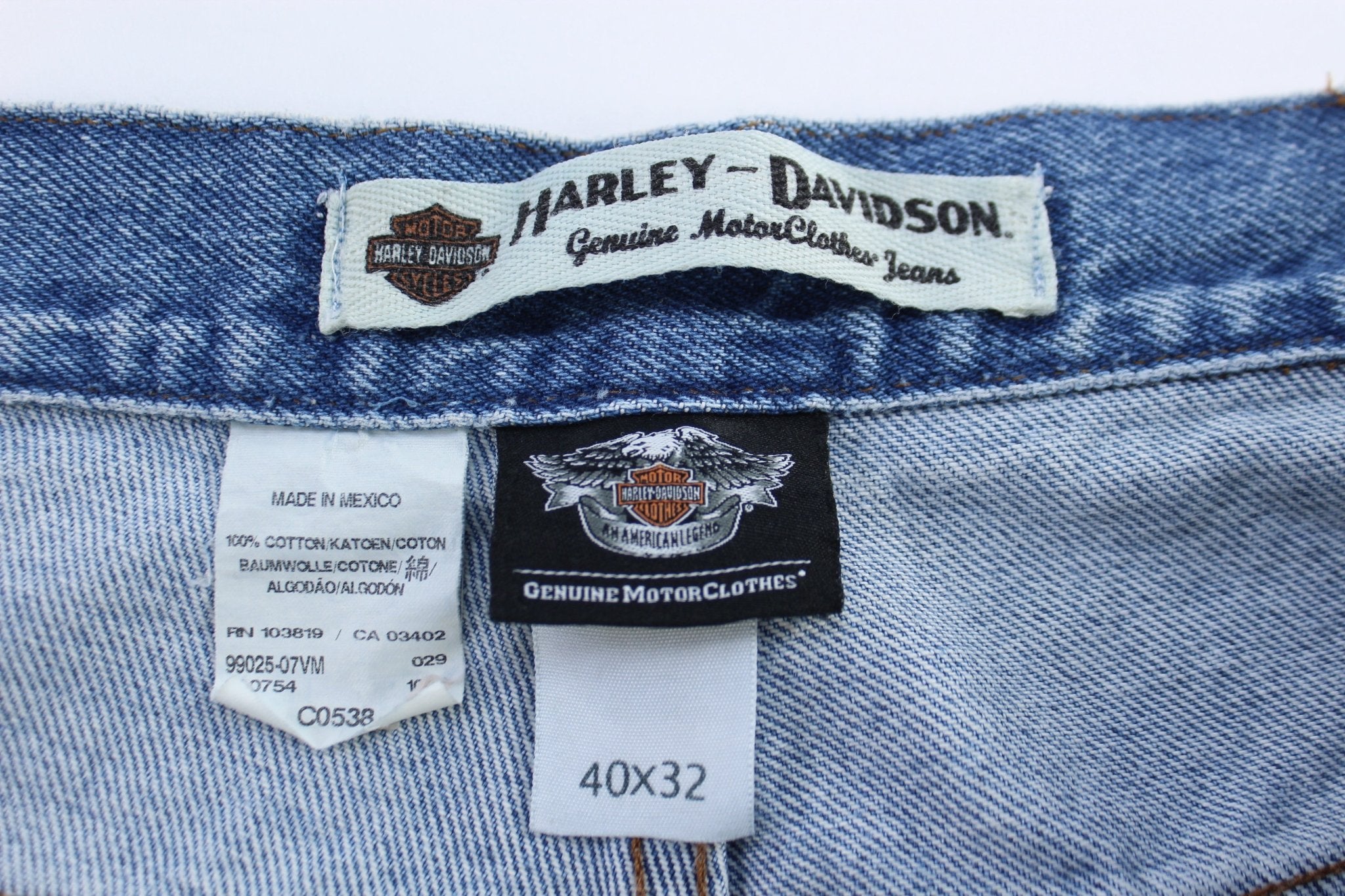 Harley Davidson Light Wash Denim Jeans - ThriftedThreads.com