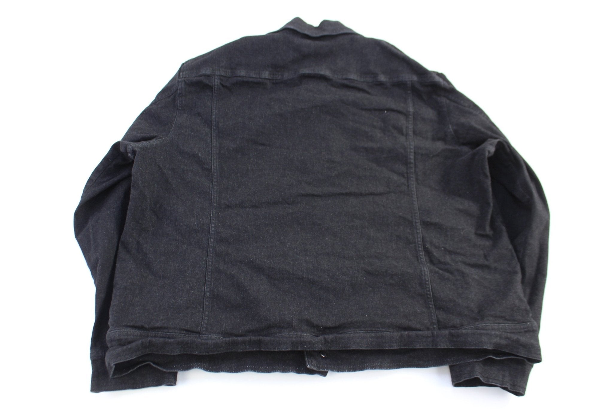 Harley Davidson Motorcycle Black Denim Jacket - Jacket - Thrifted Threads