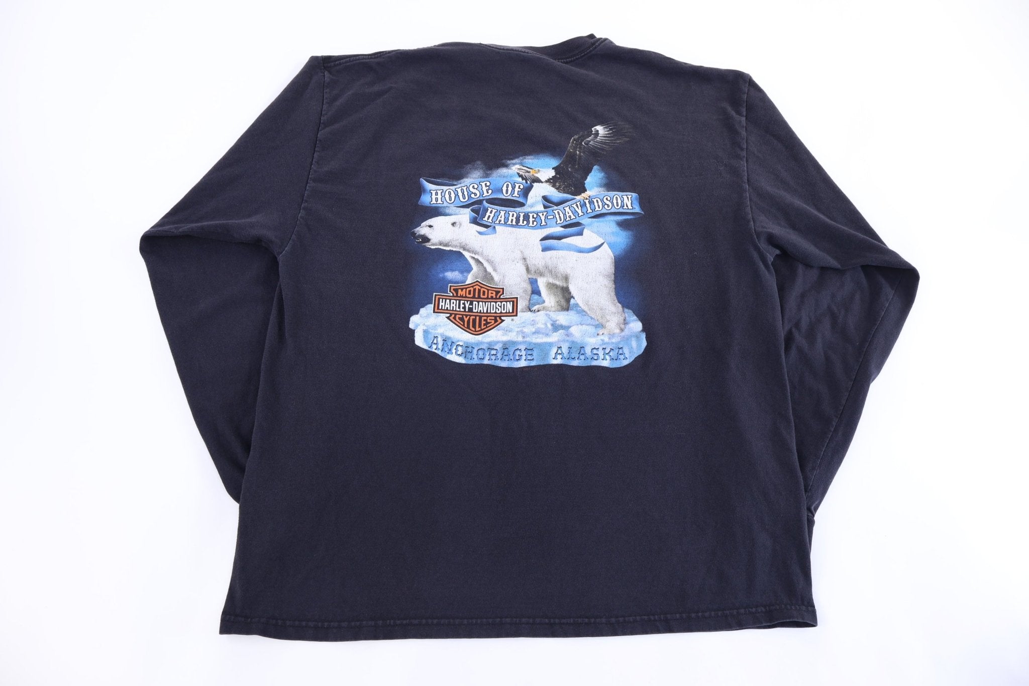 Harley Davidson Motorcycles Alaska LS T-shirt - Shirts & Tops - Thrifted Threads